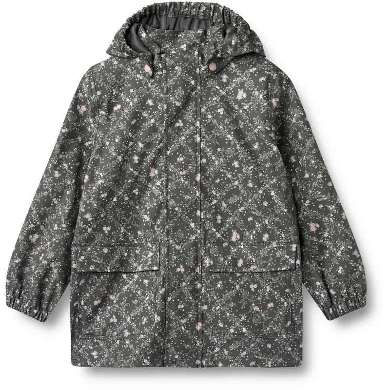 Wheat Forest Lake Checked Flowers Rainwear Ollo Jacket 1