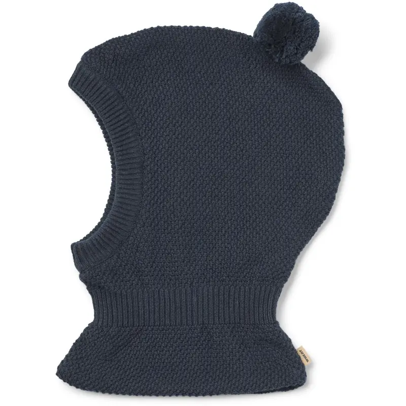 Wheat Ink Melange Knitted Balaclava Pomi 1