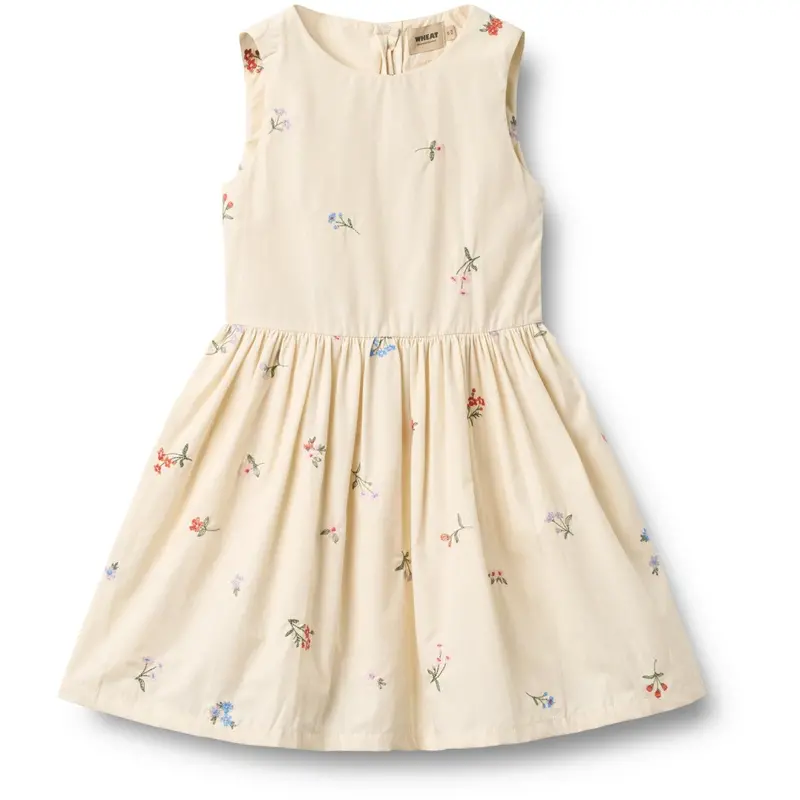 Wheat Ivory Embroidery Flowers Dress Thelma 1