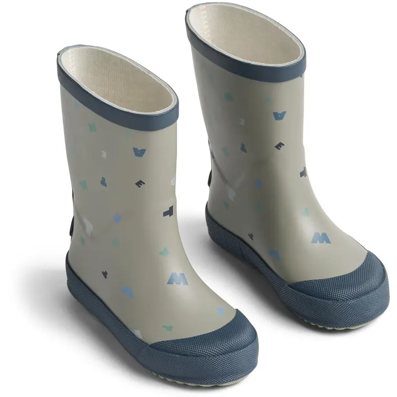 Wheat Light Flint Letters Rubber Boot Muddy 1