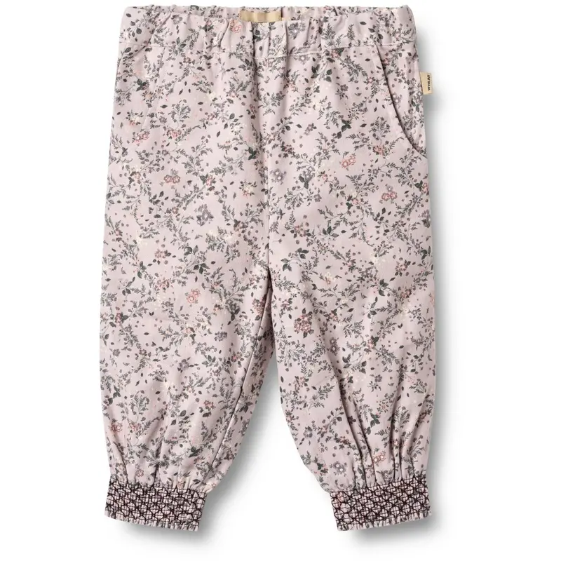 Wheat Lilac Checked Flowers Pants Lined Sara 1
