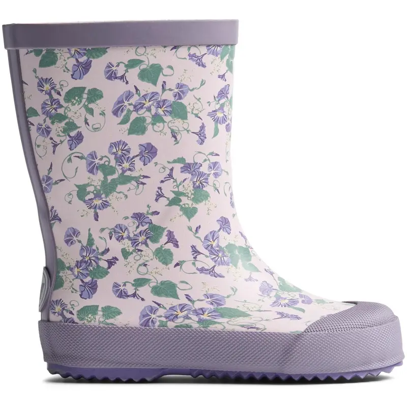 Wheat Lilac Petunias Rubber Boot Muddy 3