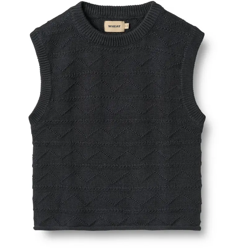 Wheat Navy Knit Vest Bobby 1