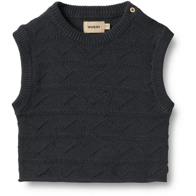 Wheat Navy Knit Vest Bobby 1