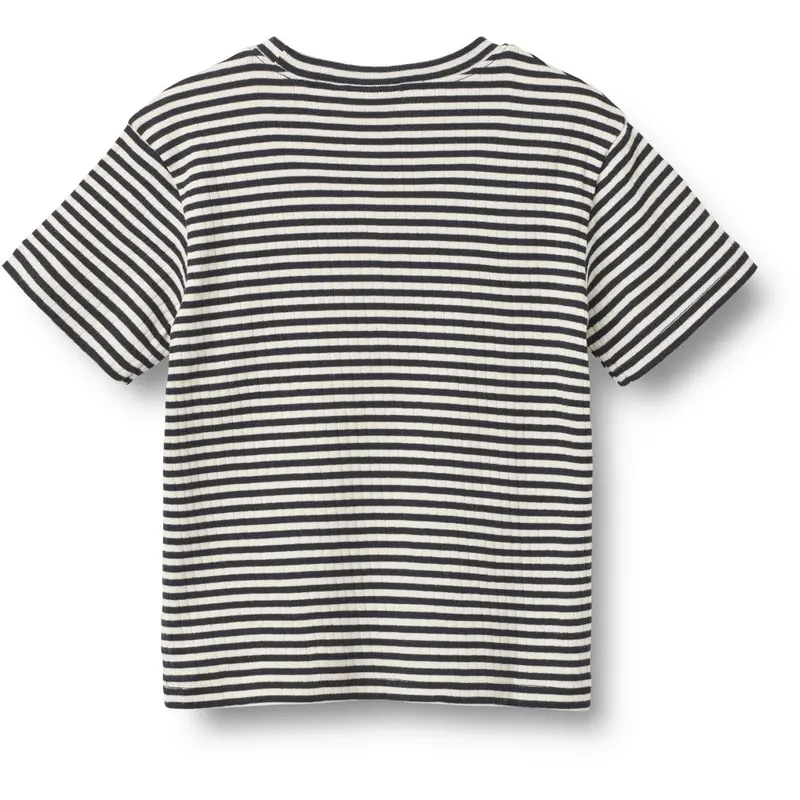 Wheat Navy Rib Stripe Set T-Shirt S/S & Shorts Fabian 3