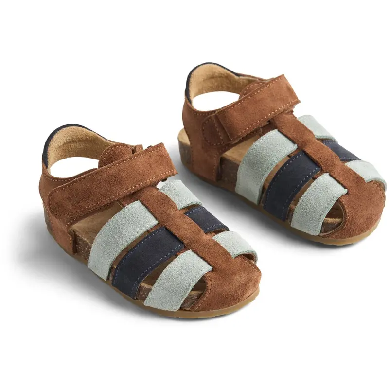 Wheat Navy Teal Water Sandal Izzy 1