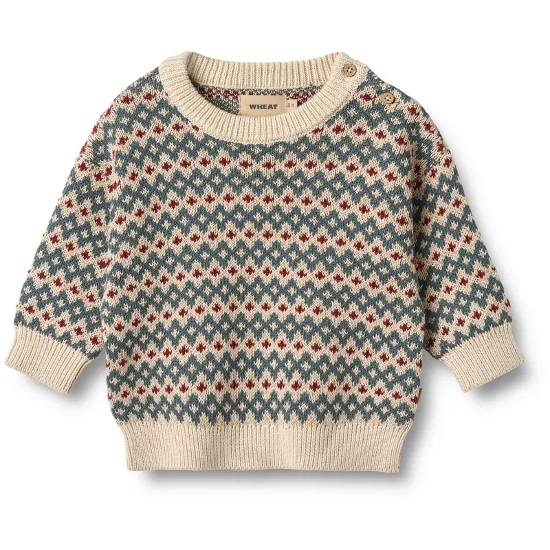 Wheat Offwhite Jacquard Pullover Harlow 1