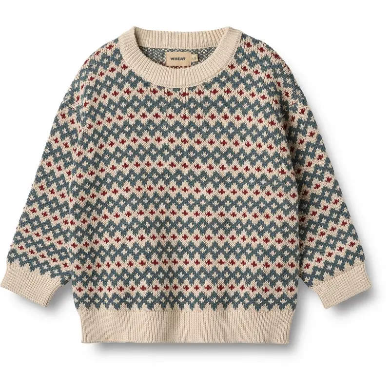 Wheat Offwhite Jaquard Pullover Harlow 1
