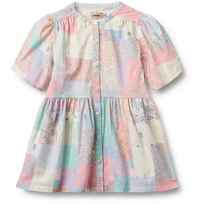Wheat Patchwork Flowers Dress S/S Annabell 1