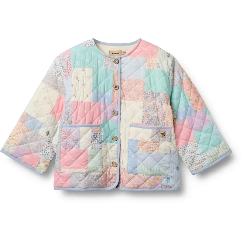 Wheat Patchwork Flowers Quilt Jacket Inaja 1