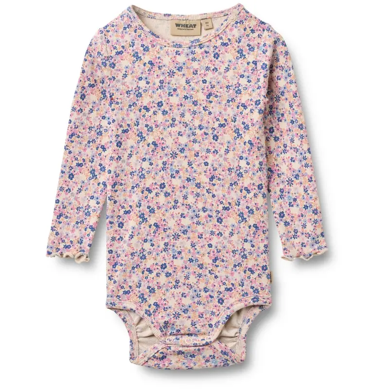 Wheat Pink Blue Flowers Body L/S Rie 1