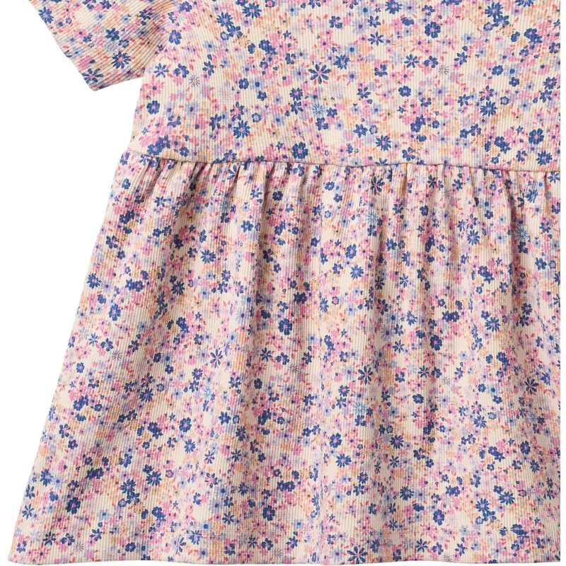 Wheat Pink Blue Flowers Jersey Dress Anna 2