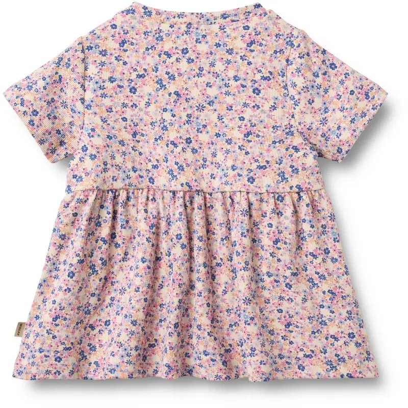 Wheat Pink Blue Flowers Jersey Dress Anna 3