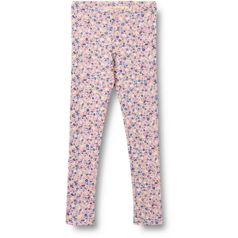 Wheat Pink Blue Flowers Jersey Leggings Jules 1