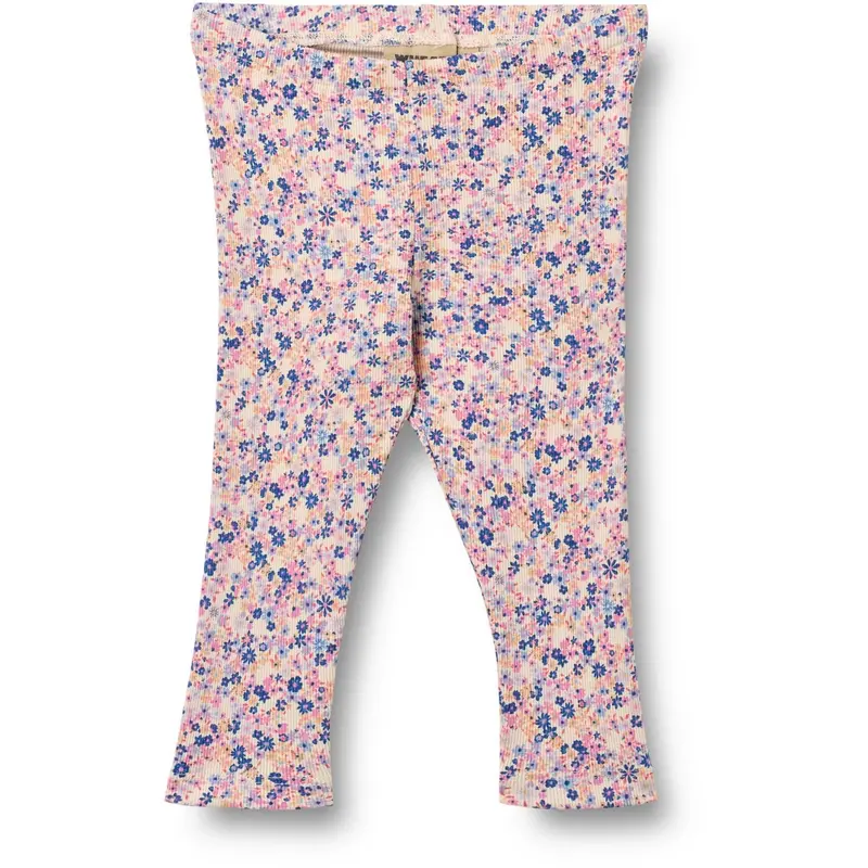 Wheat Pink Blue Flowers Jersey Leggings Jules 1