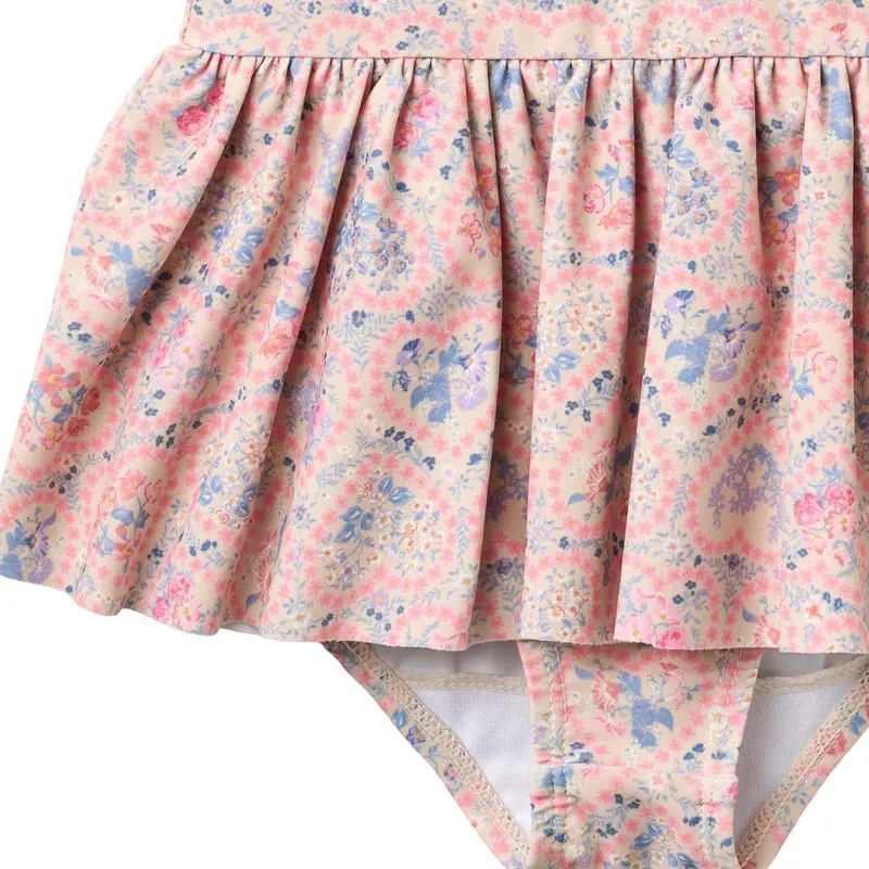 Wheat Pink Heart Flowers Swimsuit Erna 2