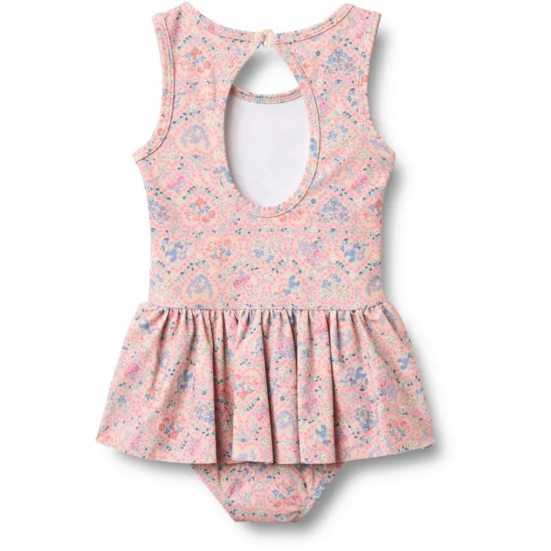 Wheat Pink Heart Flowers Swimsuit Erna 3