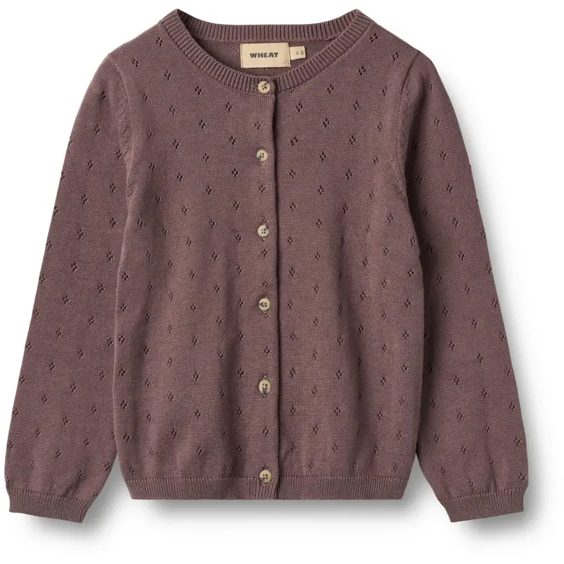 Wheat Plum Knit Cardigan Maia 1