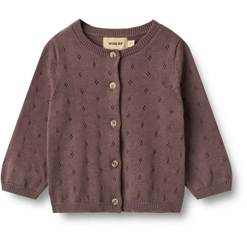 Wheat Plum Knit Cardigan Maia 1
