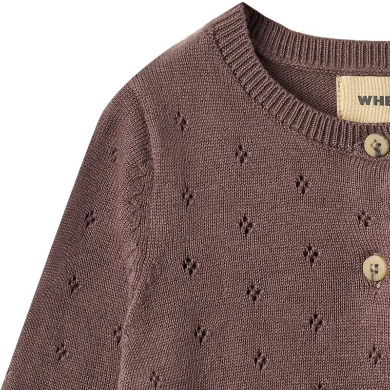 Wheat Plum Knit Cardigan Maia 2