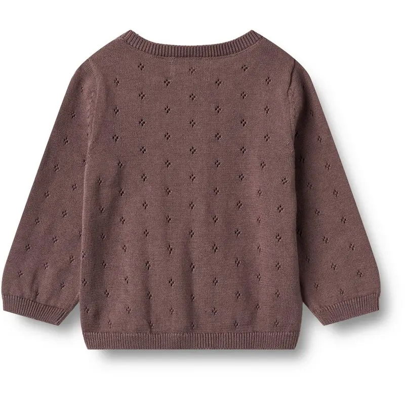 Wheat Plum Knit Cardigan Maia 6