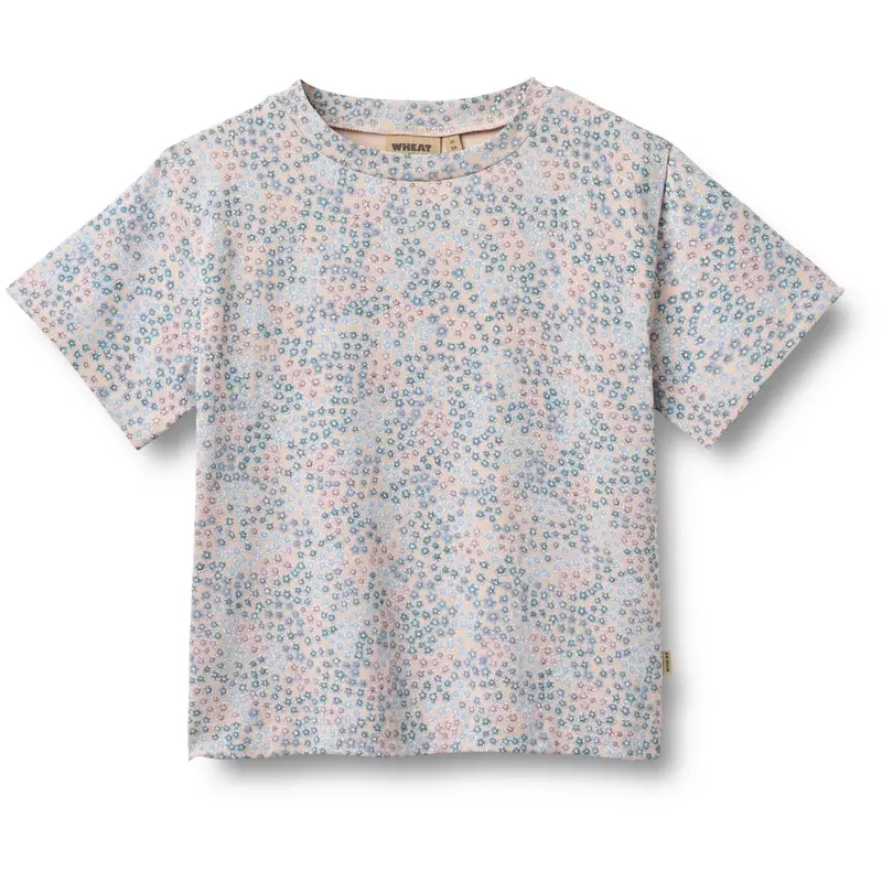 Wheat Powder Blue Flowers T-Shirt S/S Ella 1
