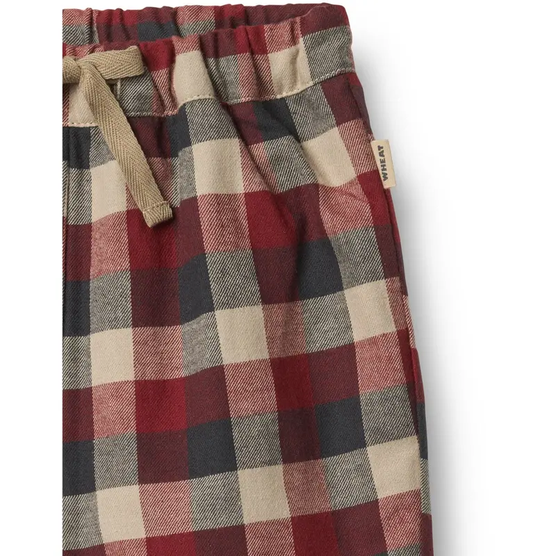 Wheat Red Blue Check Pants Lined Arne 2