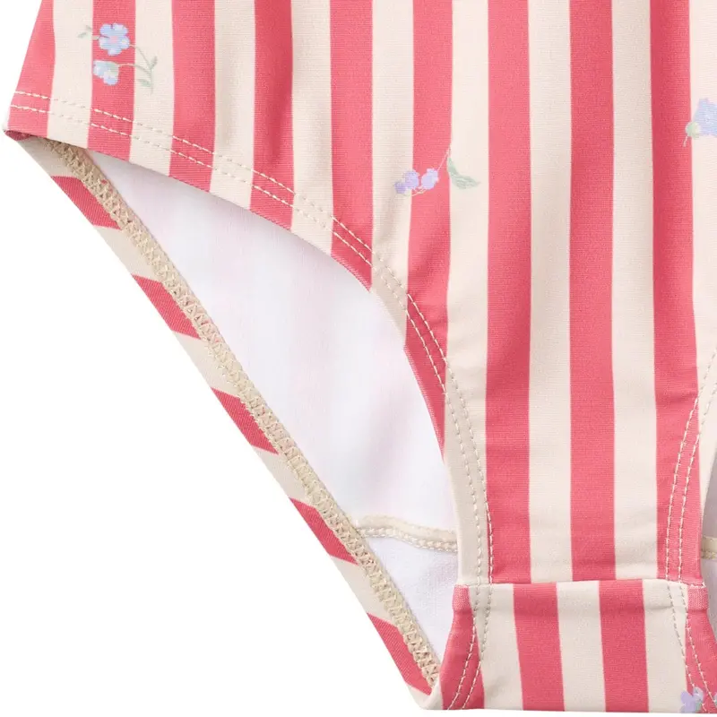 Wheat Red Stripe Flowers Swimsuit Selma 4