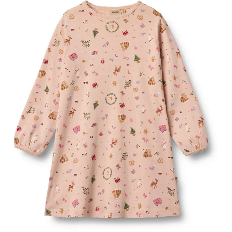 Wheat Rose Dust Holiday Nightgown Elinor 1