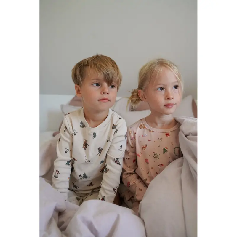 Wheat Rose Dust Holiday Nightwear Picoting Mila 3