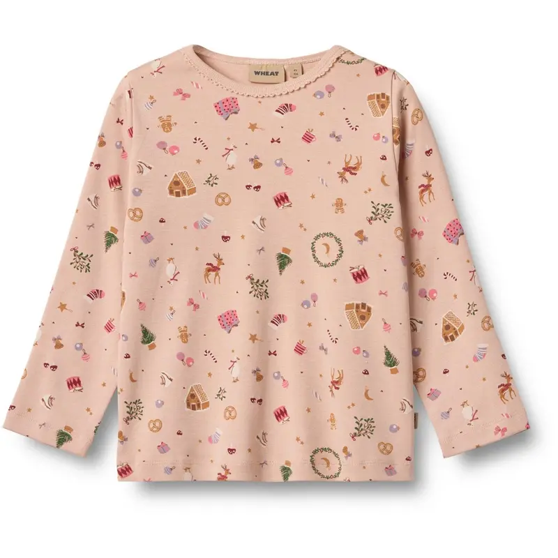 Wheat Rose Dust Holiday Nightwear Picoting Mila 5
