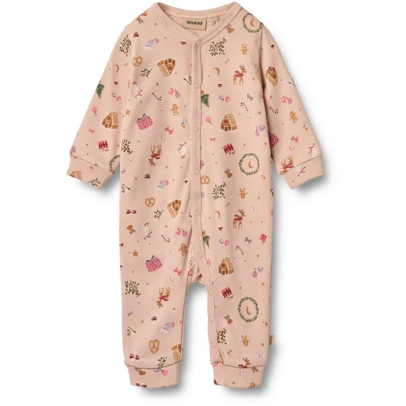 Wheat Rose Dust Holiday Sleepsuit Nikola 1