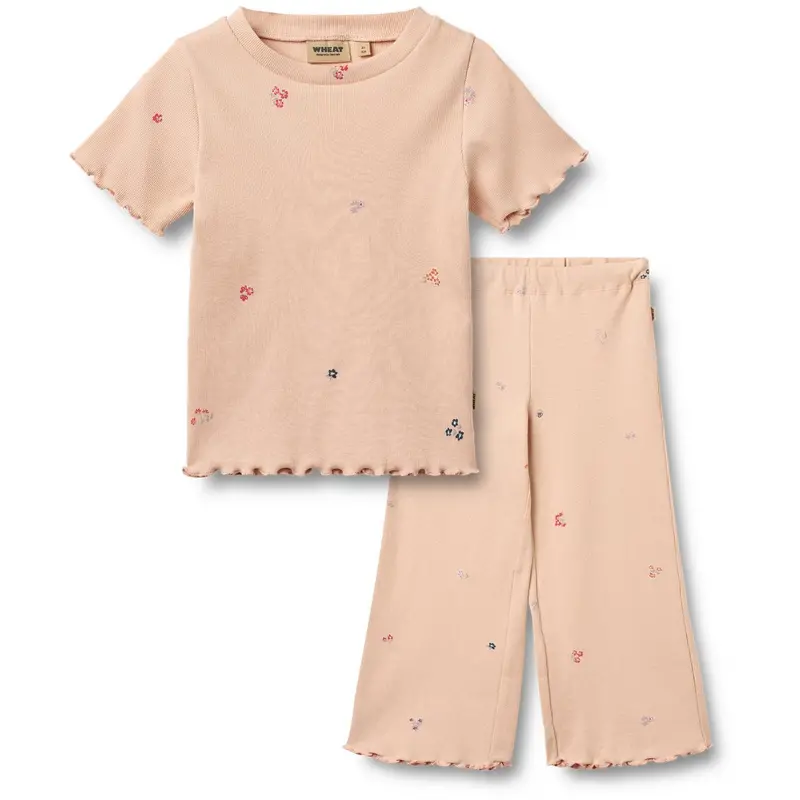 Wheat Rose Flowers Set T-Shirt S/S & Pants Alicia 1