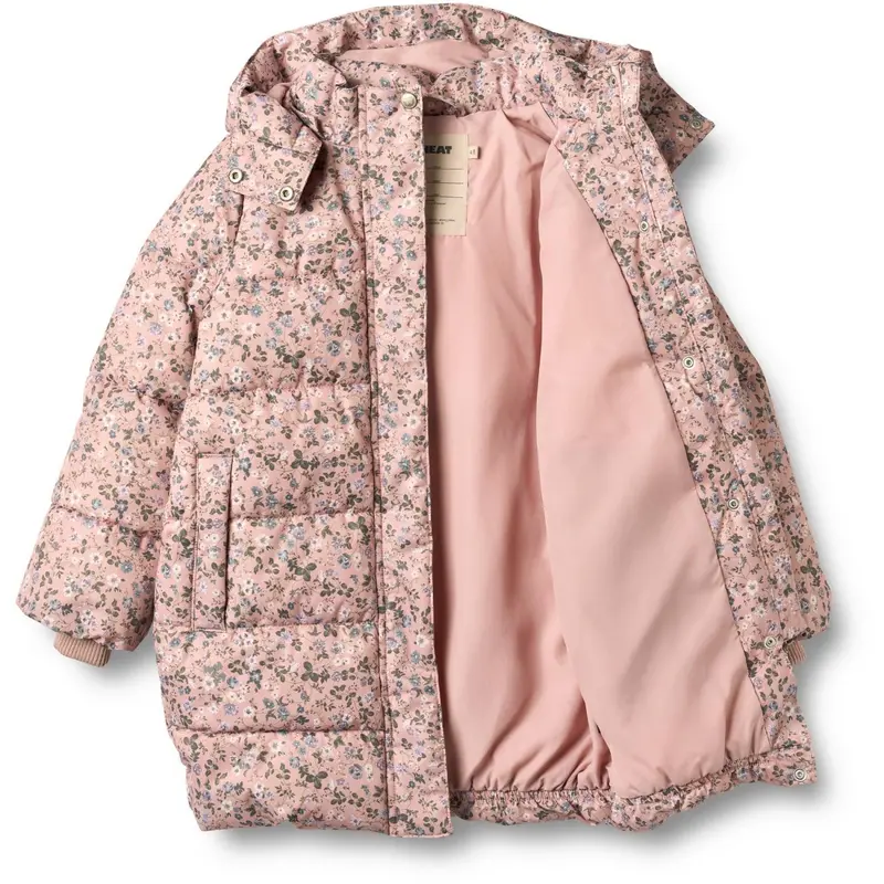 Wheat Rose Powder Flowers Puffer Coat Yrsa 2