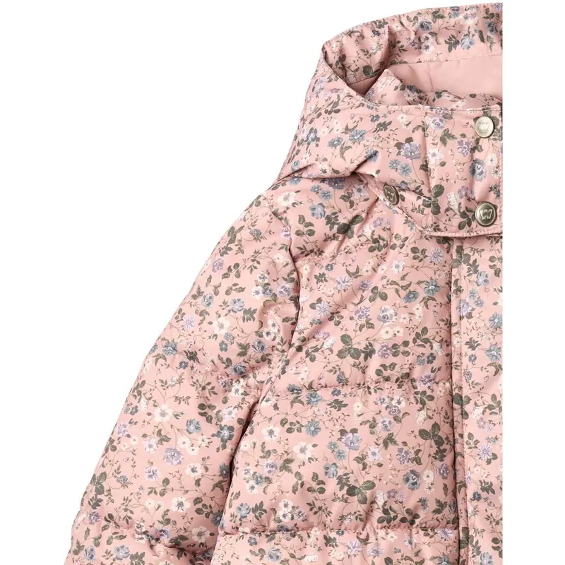 Wheat Rose Powder Flowers Puffer Coat Yrsa 4