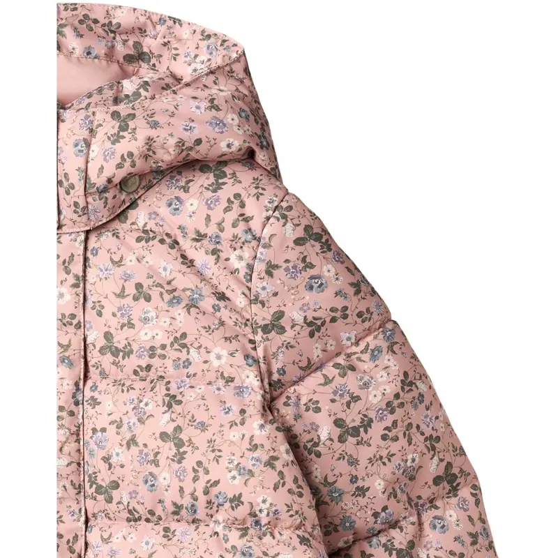 Wheat Rose Powder Flowers Puffer Coat Yrsa 5