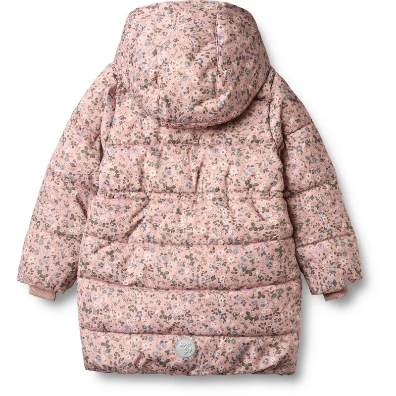 Wheat Rose Powder Flowers Puffer Coat Yrsa 8