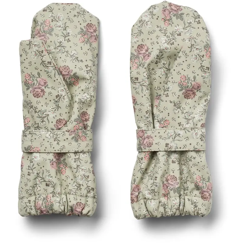 Wheat Slightly Green Flowers Rain Mittens Rily 1
