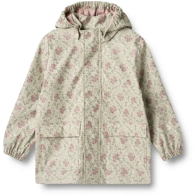 Wheat Slightly Green Flowers Rainwear Ollo Jacket 1