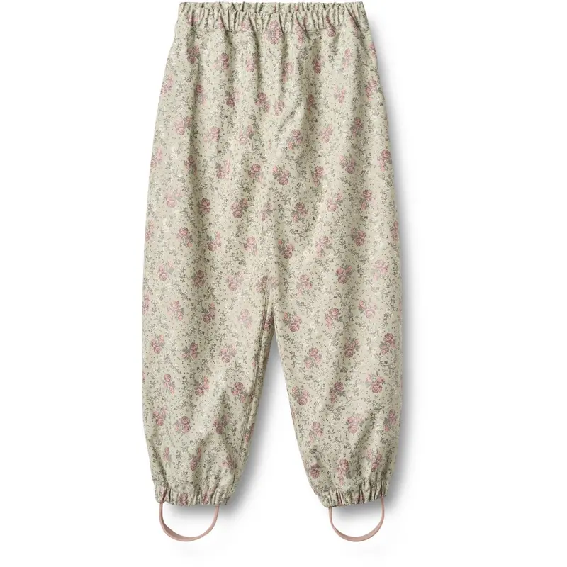 Wheat Slightly Green Flowers Rainwear Olo Pants 1