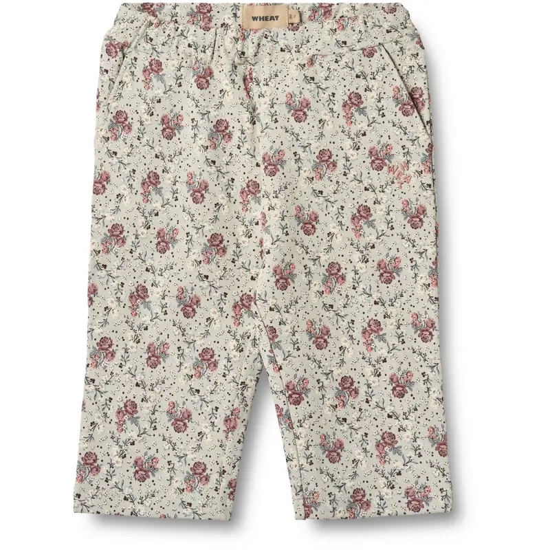Wheat Slightly Green Flowers Sweatpants Eline 1