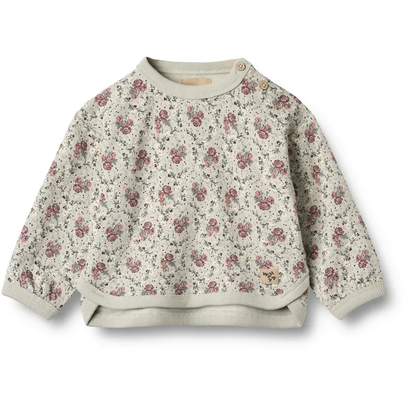 Wheat Slightly Green Flowers Sweatshirt L/S Emery 1