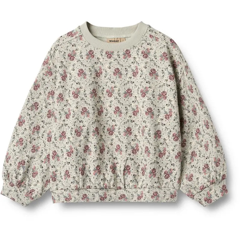 Wheat Slightly Green Flowers Sweatshirt L/S Lia 1
