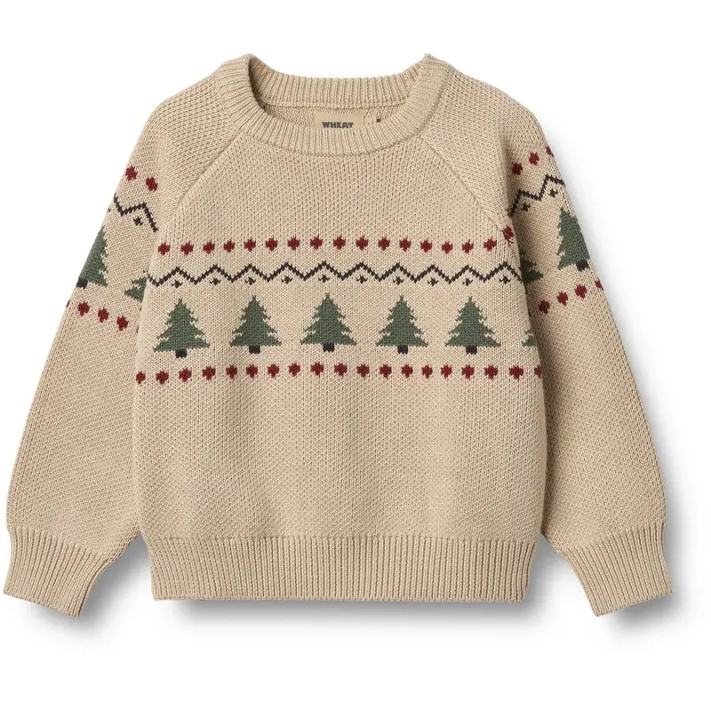 Wheat Warm Sand Jacquard Pullover Balou 1