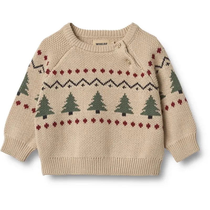 Wheat Warm Sand Jacquard Pullover Balou 1