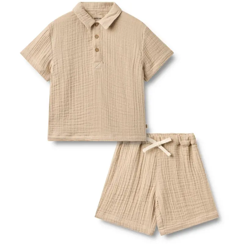 Wheat Warm Sand Set Shirt S/S & Shorts Svend 1
