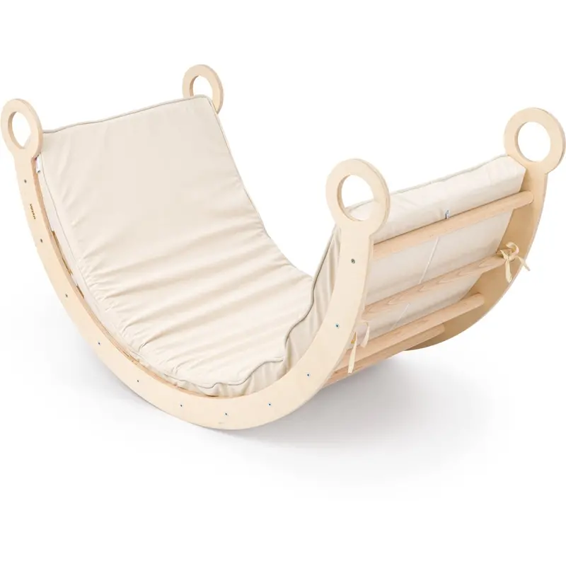 Woobiboo Natural Montessori Rocker With Beige Mattress Xl 1