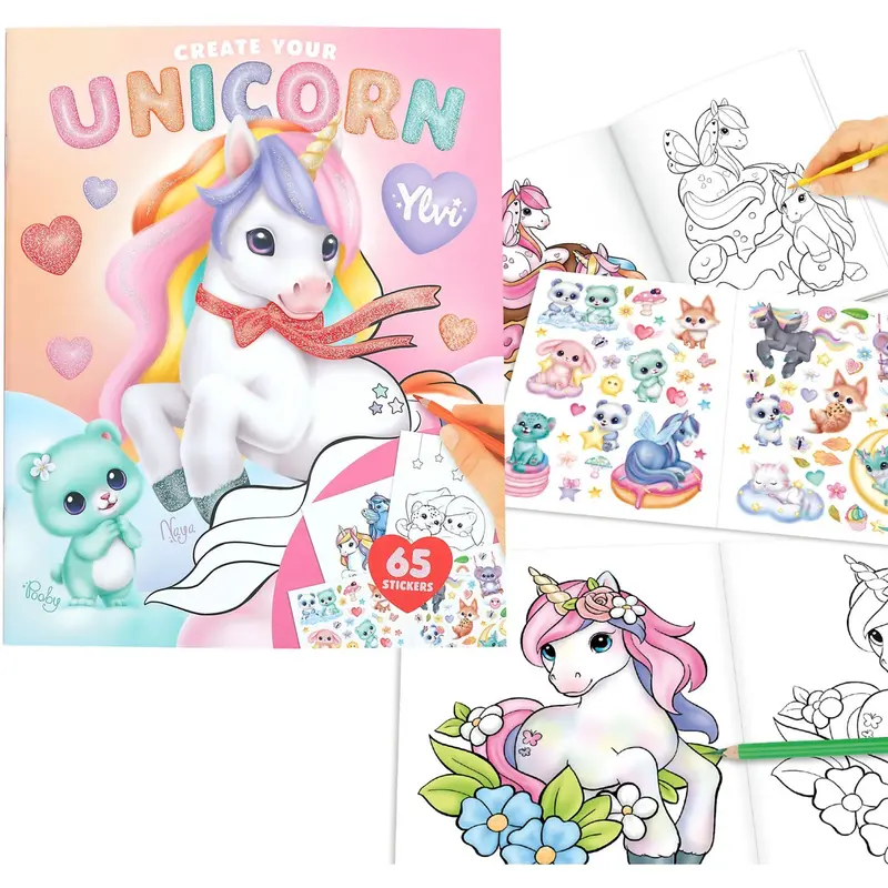 Ylvi Create Your Unicorn Colouring Book 1