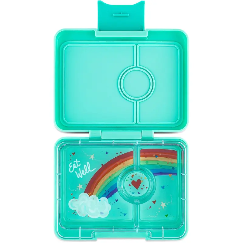 Yumbox Miami Aqua / Rainbow Tray Snack Size Small Bento Lunch Box 1
