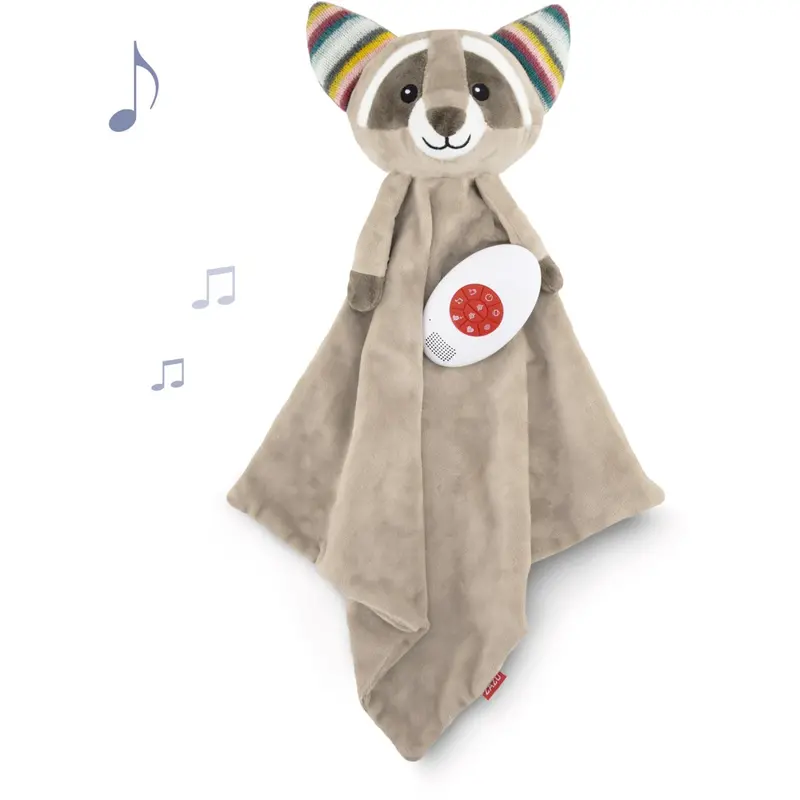 Zazu Brown Robin The Racoon Comforter With Sound 1